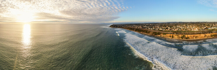 Encinitas California Sunset By Drone 
