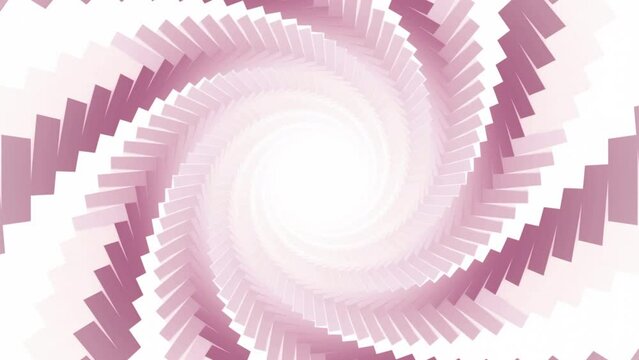 Abstract background in the form of a spiral or tunnel in space. Motion. Symmetrically placed bricks create a pattern and a rounding.