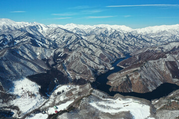 水上温泉上空からの空撮