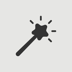 Vector Simple Isolated Magic Wand Icon