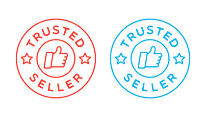 Vector Trusted Seller Badge Label