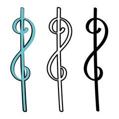 illustration of a clef