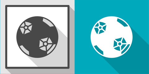Football vector illustration icon with shadow. Illustration for business.
