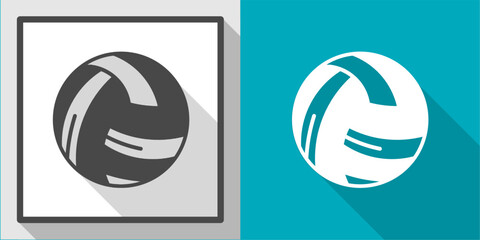 Volleyball vector illustration icon with shadow. Illustration for business.