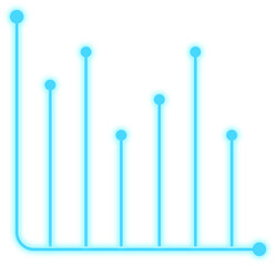 Abstract tech HUD digital graph futuristic display