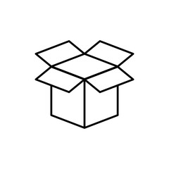 box vector glyph flat liner simple illustration on white background..eps