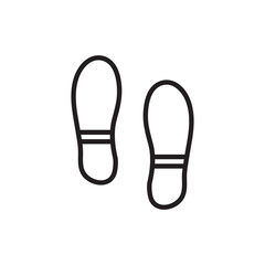  footprint vector thin line icon simple flat illustration on white background..eps