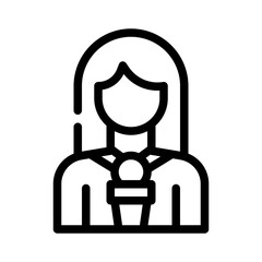 journalist line icon
