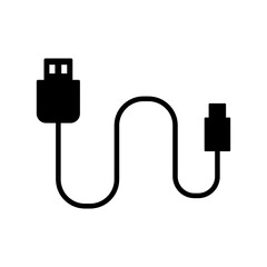 usb cable simple flat trendy style vector illustration on white background..eps