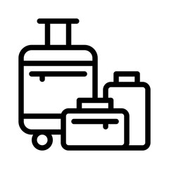 suitcase line icon