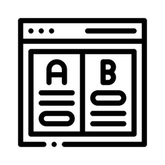 ab testing line icon