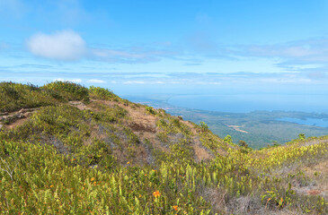 Naklejka premium Lush Landscape of Mombacho Volcano Nature Reserve