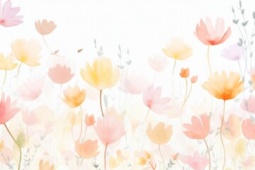Celebrate the arrival of spring with a captivating flower pattern background, filled with the promise natural beauty, Generative AI