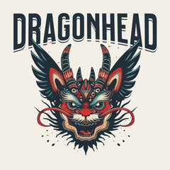 Dragon Head Vector Art, Illustration and Graphic