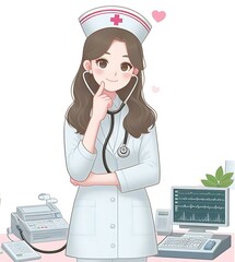happy nurse day, illustration