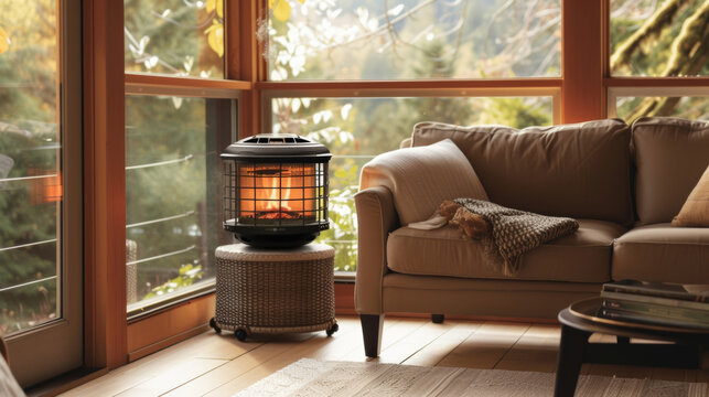 Featuring an automatic shutoff function the heater provides additional safety in case of overheating or accidentally tipping over.