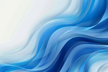 A background featuring blue and white colors with wavy lines creating a dynamic visual pattern.
