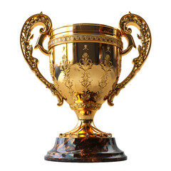 Luxurious Gold Champion Trophy Cup Isolated on a Transparent Background