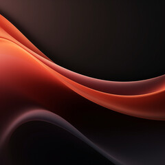 Abstract background with smooth lines in red and black colors, Space for text or image - obrazy, fototapety, plakaty