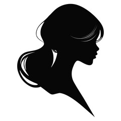 strikingly buetiful silhouette of a woman flat illustration template, stylized silhouettes isolated . fashion silhouette. Vector fashion illustration. Fashion logo.