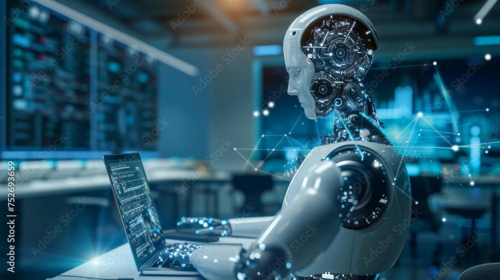 Poster chatgpt chat with ai or artificial intelligence. digital chatbot, robot application, openai generate