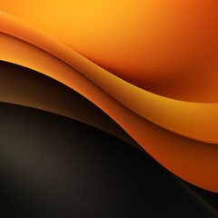 Abstract orange and black wavy background. Orange, yellow or red colors, Space for text or image - obrazy, fototapety, plakaty