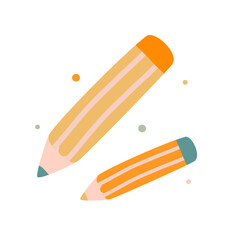Pencil cute doodle pastel illustration