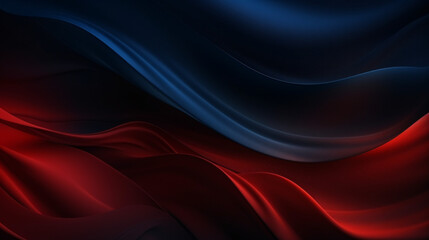 Abstract wavy background with red and blue colors. Red, blue and black colors, Space for text or image - obrazy, fototapety, plakaty