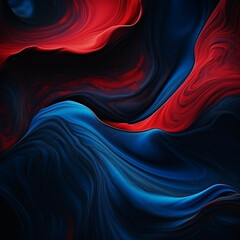 Abstract blue and red background with some smooth lines in it. Red, blue and black colors, Space for text or image - obrazy, fototapety, plakaty