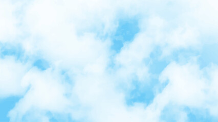 Blue sky with white cloud. The summer heaven is colorful clearing day Good weather and beautiful nature in the morning.