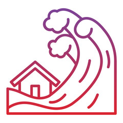 Tsunami Gradient Linear Style