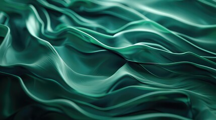 Fototapeta premium The green color of the lines flows smoothly and smoothly.