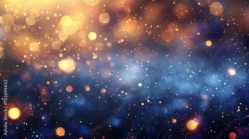 Aufkleber vibrant bokeh lights with glittering effect on a defocused background creating a festive mood.