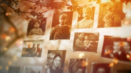 A montage of family photos shows the new adopted child settling into their new home over time with each photo representing a new milestone and a new beginning filled with