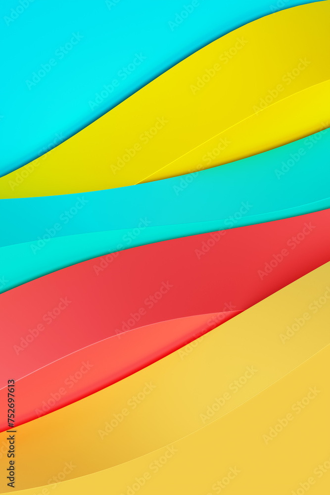 Poster 3d illustration of a abstract gradient background with lines. print from the waves. modern graphic t