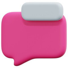 bubble 3d render icon illustration