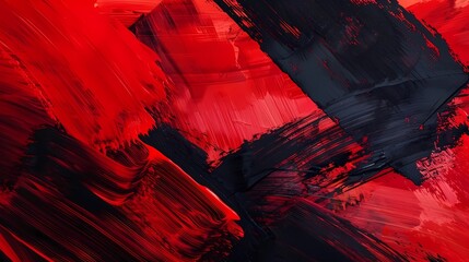 abstract red, black and black paint strokes on canvas background texture, Abstract background