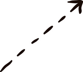 Messy doodle arrow