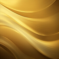 Golden abstract background with smooth lines in it and some smooth folds. Golden, rich colors, Space for text or image - obrazy, fototapety, plakaty