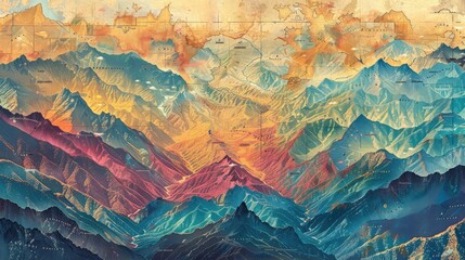 colorful map if the Appalachian Mountains 