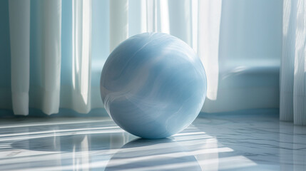 青い大理石の球体