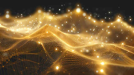 Glitter golden bokeh texture