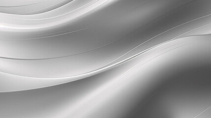 Abstract silver background with smooth lines. Silver, white, metallic colors, Space for text or image - obrazy, fototapety, plakaty