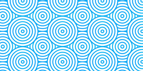 Minimal diamond geometric waves spiral pattern and abstract circle wave line. blue seamless tile stripe geomatics overlapping create retro square line backdrop pattern background. Overlapping Pattern.