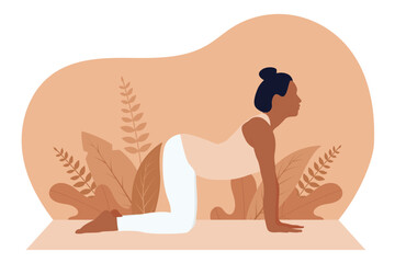 Yoga Exercise Flat Design Illustration