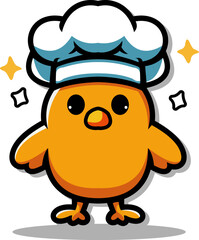 Cute chicken cartoon character vector illustration