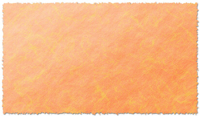 縁が破れているオレンジ色の和紙の背景素材