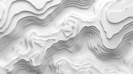 White monochrome topography map