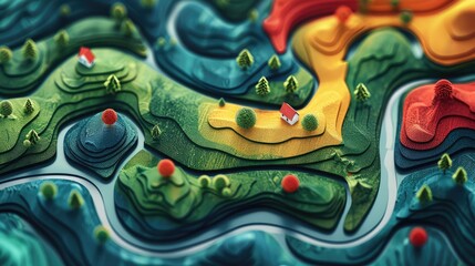 abstract map