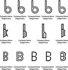 Fototapeta premium B logo design concept template